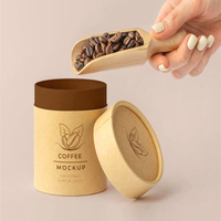 Boîte d'emballage en tube rond en carton kraft de qualité alimentaire, avec logo personnalisé, biodégradable, pour café et thé
