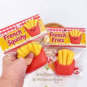 ของเล่นบีบมือรูปเฟรนช์ฟรายส์ TPR ขนาด 9 ซม. เนื้อนุ่มคล้ายดินเหนียว ของเล่นเสริมพัฒนาการ น่ารัก บรรเทาความเครียด สำหรับเด็กและผู้ใหญ่ บรรจุในถุง PVC ไม่มีของเหลว ไม่มีเจล - Product Image 3