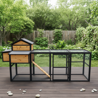Poulailler de luxe moderne en bois multi-niveaux, écologique, durable et anti-évasion, pour volailles et animaux de compagnie