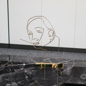 Oggetti decorativi di lusso di arte in ferro da uomo decorazioni per la <span class=keywords><strong>casa</strong></span> e accessori ornamento di carattere per decorazioni per la camera - Product Image 6