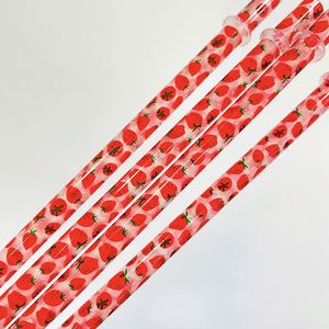 Pajitas Reutilizables de Plástico RTS al por Mayor, Pajitas para Beber Aptas para Lavavajillas con Diseño de Fresa y Sandía para Fiestas de Halloween - Product Image 3