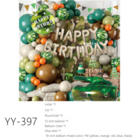 Kit de ballons Joyeux Anniversaire pour enfants, accessoires de décoration murale pour fête d'anniversaire pour garçons et filles, première année de bébé