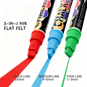 Marqueur effaçable sans poussière pour tableau publicitaire en verre, pointe de 10 mm, craie liquide, tableau <span class=keywords><strong>fluorescent</strong></span>, stylo <span class=keywords><strong>fluorescent</strong></span> spécial - Product Image 5