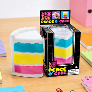 New Product Needoh Peace O' Cake Sensory <b>Squeeze</b> Toy Stress Relief Fidget Toy Sensory Stress NeeDoh Fidgets - Product Image 1