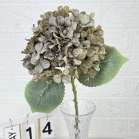 Bunga Hydrangea Sutra Buatan Tangan Satu Tangkai Besar, Lukisan Minyak, Dekorasi Rumah, Pernikahan, Auditorium, Hiasan Bunga