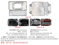 Caja de Aluminio Fundido a Presión ADC12 BS197 para ECU, Carcasa con Disipador de Calor para Conector de 28 y 48 Pines, Carcasa de Aluminio para ECU Automotriz
