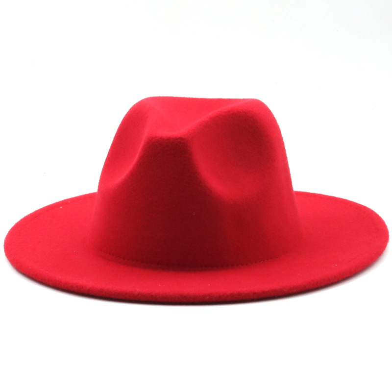 Продажа с фабрики 60-61 см окружность головы Fedora Шляпа на заказ цвет женский сплошной цвет широкие поля для вечеринки шоу Fedora Шляпа