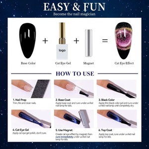 Esmalte de <span class=keywords><strong>Uñas</strong></span> en Gel Efecto Ojo de Gato Galaxy de 9g, Gel Magnético Mejorado con Brillo, Semipermanente, Removible con Acetona, Barniz de Manicura en Gel UV - Product Image 6