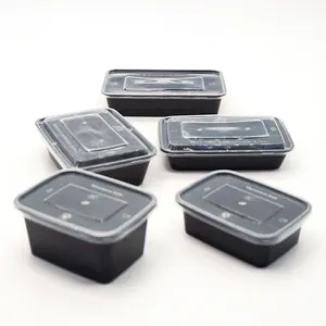 Boîte rectangulaire de livraison jetable, contenant anti-fuite pour aliments, sushi, avec couvercle, 50 pièces
