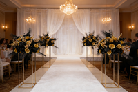 Rose artificielle noire dorée de haute qualité avec plumes pour mariage de luxe, décoration de maison, hôtel, accessoires photo