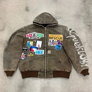 Sweat-shirt à capuche unisexe 1 pièce pour dropshipping, épais, 100 % coton, broderie 3D, impression DTG, strass, effet vieilli - Product Image 6