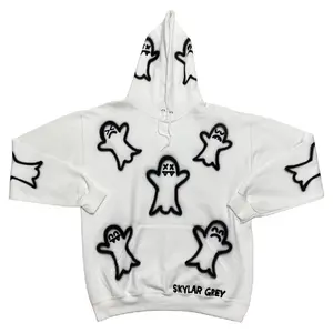 DiZNEW custom wholesale print whole sale hoodies unisex reversible ghost print hoodies & sweatshirts