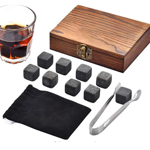 Bar Réutilisable Carré Vin Granit Stéatite <span class=keywords><strong>Whisky</strong></span> Cube <span class=keywords><strong>Pierre</strong></span> 9pcs Pack pour L'espagne Gera Hardy Chateau Kirwan - Product Image 1