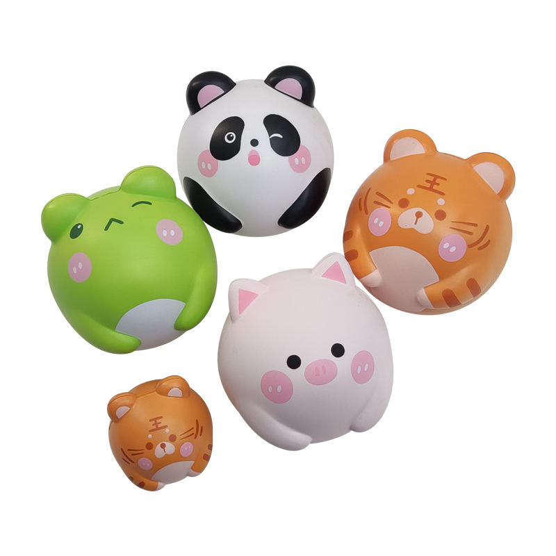 Promotional Custom Round Shape logo Printed Anti-stress Foam Pu Stress Ball Toys