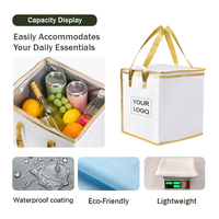 Sac isotherme en non-tissé avec feuille d'aluminium, fourre-tout réutilisable pour les déjeuners au bureau (vente en gros)