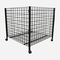 Panier en fil métallique pour magasin de détail, bac de rangement au sol