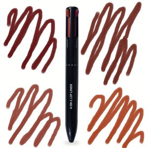 Lápiz Cosmético 4 en 1 con Logotipo Personalizado, Delineador de Labios de 4 Colores, Lápiz de Cejas de Alto Brillo, Lápiz de Maquillaje al por Mayor - Product Image 1