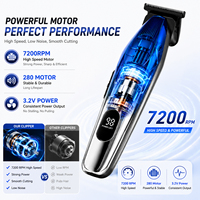 Tondeuse à cheveux professionnelle MRY, lame en titane, rechargeable, tondeuse de barbier, 7200 tr/min, sans fil, écran LED, kit de toilettage sans fil