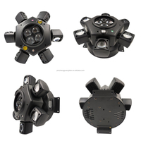 Équipement DJ Ultra-Abordable Lumière LED 150W Cyclone à Six Bras Effet Nid d'Abeille 3-en-1 Faisceau Stroboscopique Laser Lyre pour Boîte de Nuit