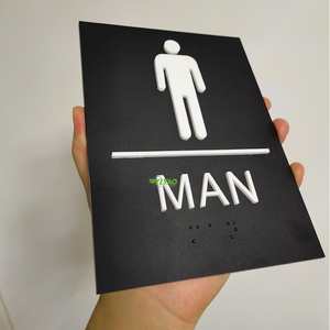 Yiyao tùy chỉnh ADA chữ nổi Acrylic nhà vệ sinh dấu hiệu - Product Image 2