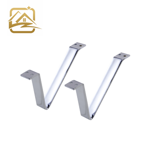 Pieds de canapé en chrome en forme de V et pieds de meubles pour meubles modernes, hôtels, appartements, salons - Product Image 1