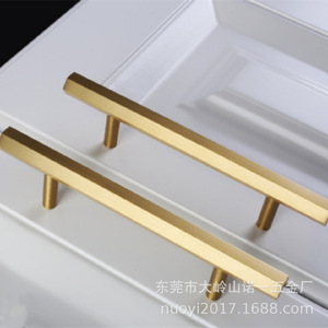 Furniture Handle Brass Bar Single Hole 64 96 128 160 Mm Minimalist Design For Drawer Cabinet Door - Product Image 1