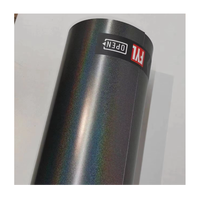 Rollo de envoltura de vinilo PET mate Arco Iris láser gris película de envoltura de coche que cambia de Color películas de coche envoltura