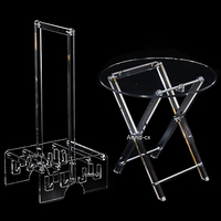 Ensemble de Table à thé de Style arabie saoudite, vente en gros, plateau pliant en acrylique transparent avec impression, 2022