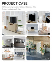 Meuble de rangement pour téléviseur mobile ATWOKA, meuble de présentation modulaire pour bureau, mobilier pour espace de travail agile