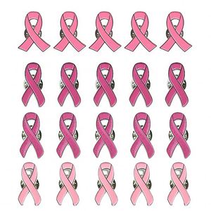 Épingle de Revers en Émail Personnalisée <span class=keywords><strong>Ruban</strong></span> Rose Sensibilisation au Cancer du Sein, Broche Chapeaux Croisés <span class=keywords><strong>Octobre</strong></span>, Détection de Métal, Breloques « Sauve des Vies » - Product Image 1