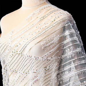 Di alta qualità strass di cristallo francese diamanti quadrati di qualità tessuto di maglia con perline - Product Image 4