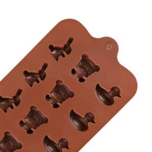 <b>Silicone</b> Making DIY Children's Chocolate Mold Animal Design 15-Cavity Food-Grade Material Baking <b>Tool</b> - Product Image 5