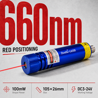 Module de positionnement laser rouge ZhonNa 660nm 100mW DC3-24V, outil de traçage horizontal pour la découpe du bois et de la pierre