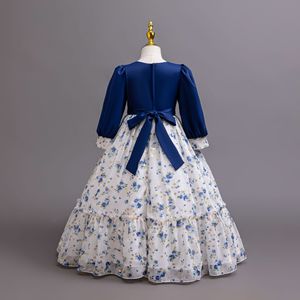 Vestito da bambina in chiffon floreale per feste, performance di pianoforte, abito da sera, regalo per Eid - Offerta imperdibile - Product Image 3