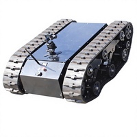 Châssis de robot chenillé Guoxing, plateforme mobile UGV à chenilles en caoutchouc, acier au carbone, protection IP54, moteur 48V DC, capacité de charge de 75 kg
