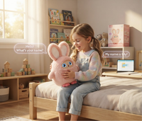 Jouet Compagnon IA Lapin, Jouet Animal Intelligent à Commande Vocale, Compagnon IA pour Enfants, Cadeau Éducatif, Compagnon d'Apprentissage, Direct Usine