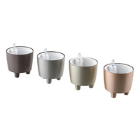 Pot berwarna untuk tanaman Desktop Mini Modern Pot bunga plastik persegi kecil dengan desain penyiraman mandiri kedap air