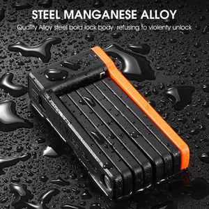 WEST BIKING Mini Antivol pour vélo, chaîne pliable pour vélo, antivol pour vélo électrique pliable, antivol pour <span class=keywords><strong>scooter</strong></span> électrique, compact, haute sécurité - Product Image 3