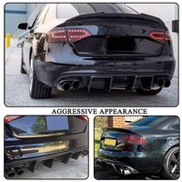 Usine A4 B8 berline S4 diffuseur de pare-chocs arrière en Fiber de carbone Kit de carrosserie de becquet de lèvre de pare-chocs inférieur pour Audi S4 B8 berline 2008-2012