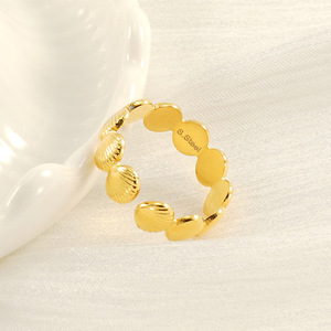 Heart Shape Gold Plated <b>Titanium</b> Steel <b>Ring</b> For Women Open Design Fashion Jewelry Gift - Product Image 3