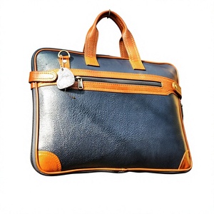 Sac messager pour ordinateur portable en cuir véritable écologique, tendance, imperméable, design bandoulière, style simple, pour le travail/école, B S - Product Image 3