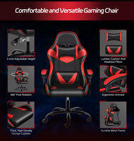 Fauteuil de massage gaming LED RGB moderne inclinable en maille extensible pivotant pour la vente en gros