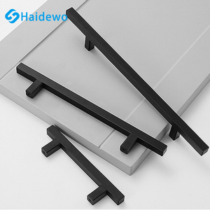 Poignées d'armoire carrées en aluminium noir mat Poignées de tiroir pour commode cuisine chambre à coucher salle de bain meubles de bureau - Product Image 4