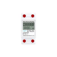 Medidor de Energía Inteligente Monofásico CKYECL KYDDS2M1-1-2 2P, Ecológico, Multifunción, con Pantalla LCD LED, para Riel DIN, 5(60)A, Clase 1.0, 230V