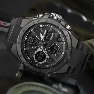 Montre numérique pour homme <span class=keywords><strong>Sanda</strong></span> 739, nouvelle collection, LED lumineuse, étanche, fonctionnelle, sportive, pour homme - Product Image 3