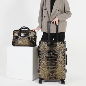 Valise à roulettes en cuir <span class=keywords><strong>de</strong></span> voyage à roulettes <span class=keywords><strong>2</strong></span> pièces - Product Image 1
