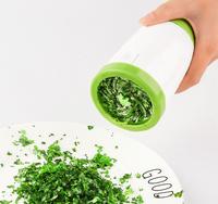 Hachoir manuel vert et blanc pour herbes et épices, coupe-légumes, robot culinaire portable, accessoire de préparation culinaire pour la cuisine