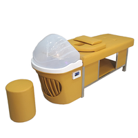Thai Shampooing Massage Lit Tête Spa Cascade Cheveux Lavage Salon Shampooing Lit Jaune