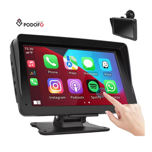 (Chúng tôi/EU kho) podofo xách tay không dây Carplay & Android Auto Car đài phát thanh autoestereo 7 <span class=keywords><strong>inch</strong></span> màn hình cảm ứng GPS BT FM thông minh Pnd - Product Image 1