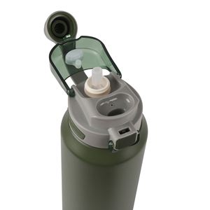 Vaso Aislado al Vacío de Doble Pared de Acero Inoxidable con Acabado Mate de 1000 ml, con Tapa Deportiva a Prueba de Fugas, Libre de BPA - Product Image 2
